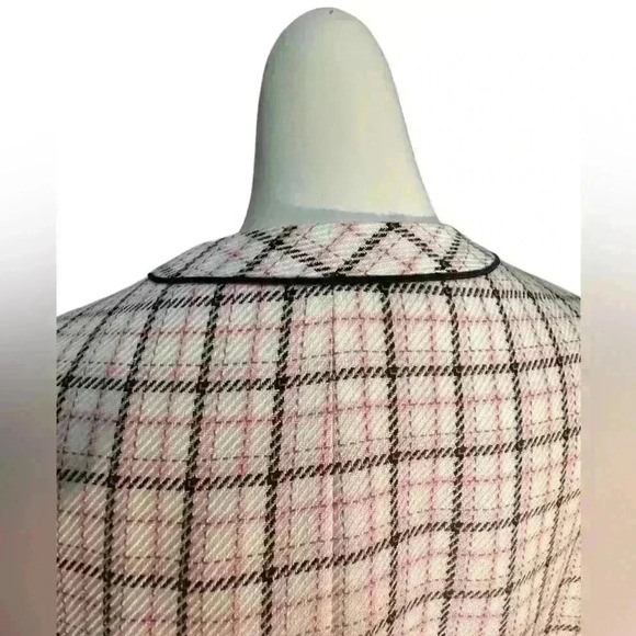 NWT Kasper Women’s Plaid Pink and Black Blazer Size 22 - Picture 6 of 10
